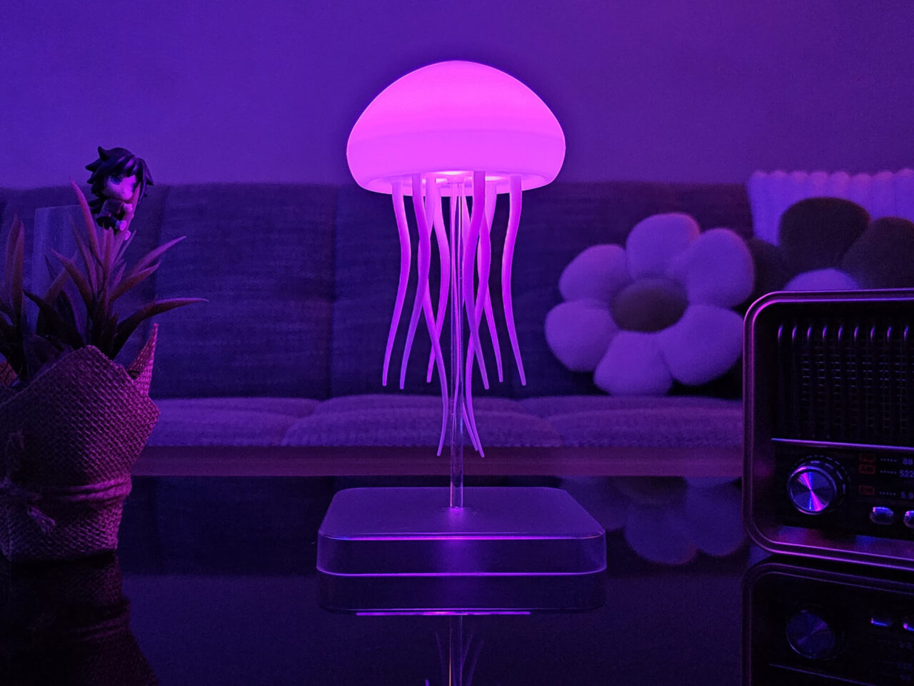 Aurora Mood Light Jellyfish Lila
