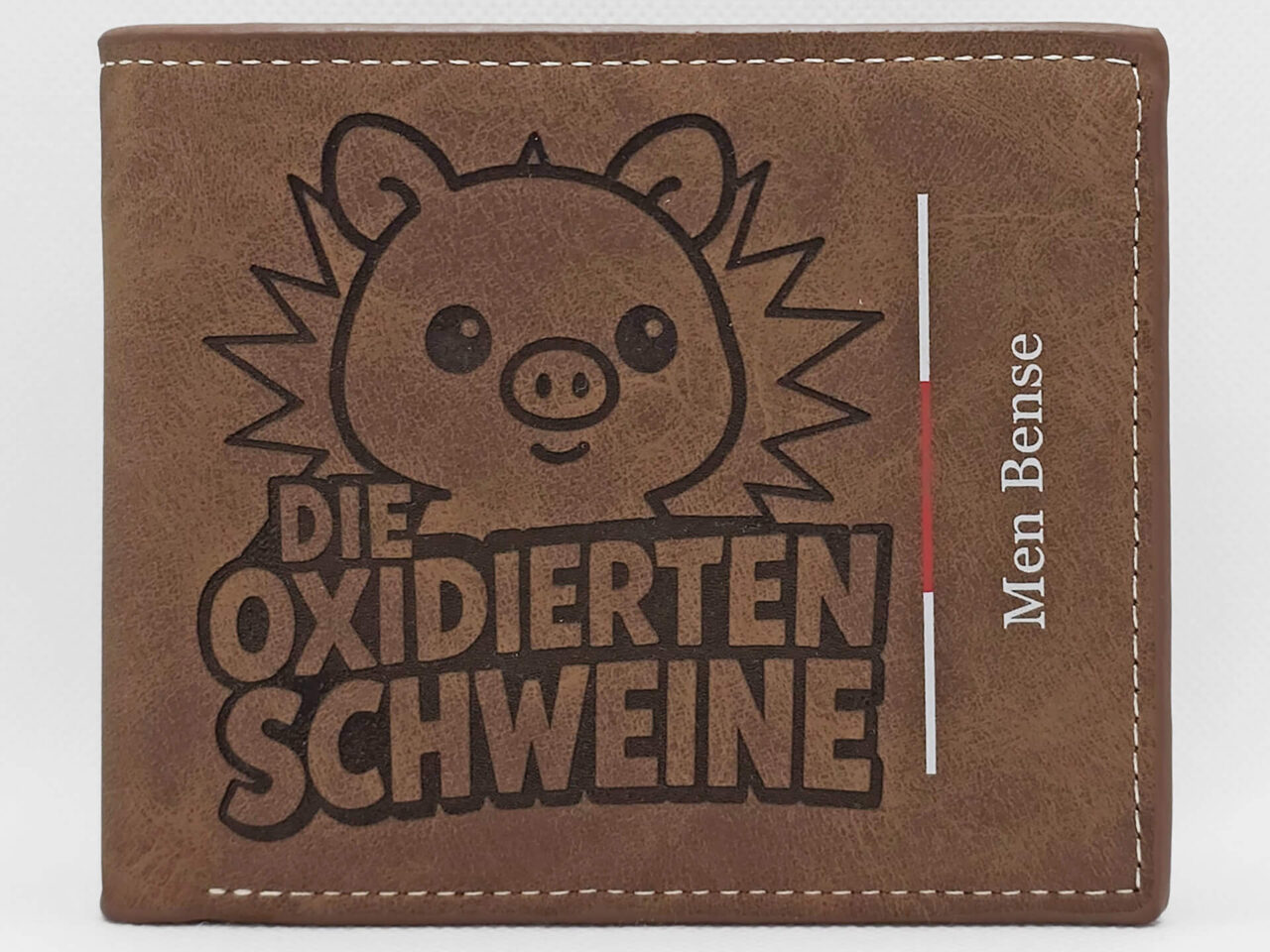 Geldbeutel mit Gravur vorne