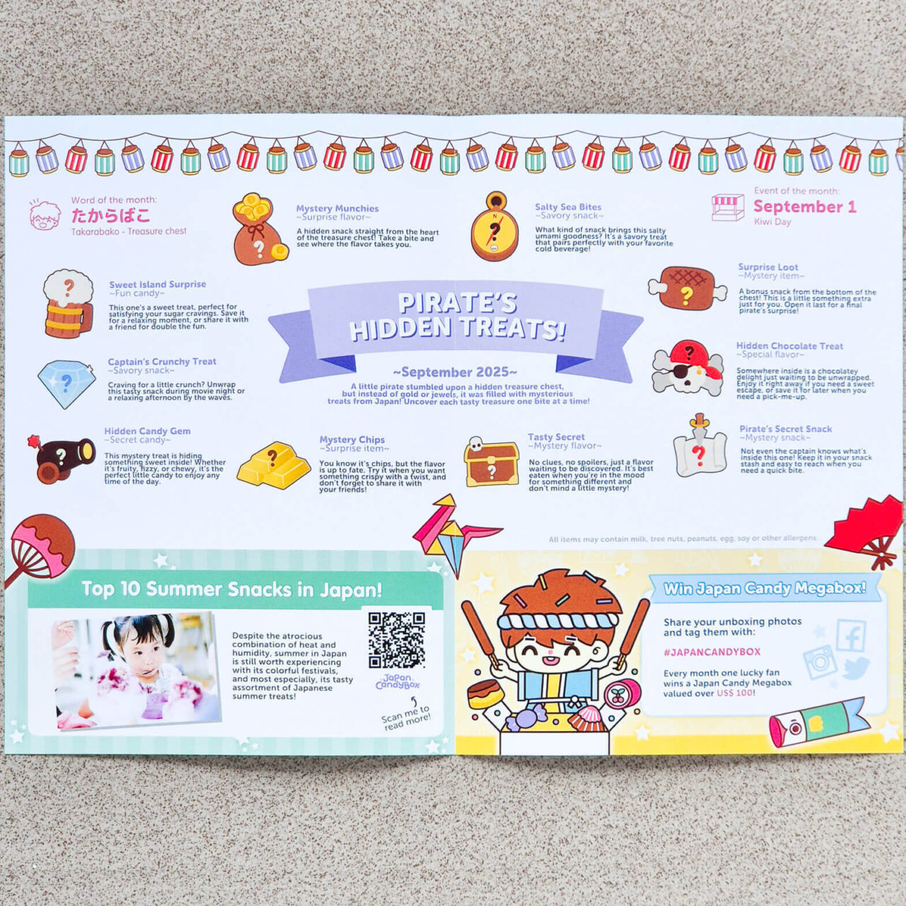 Japan Candy Box September 2025 Beiblatt