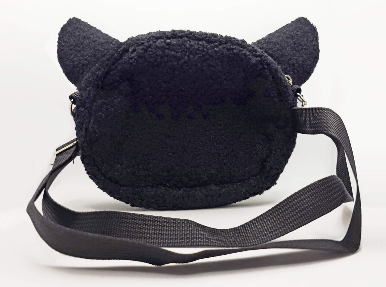 Japanische Umhängetasche mit Katzendesign hinten