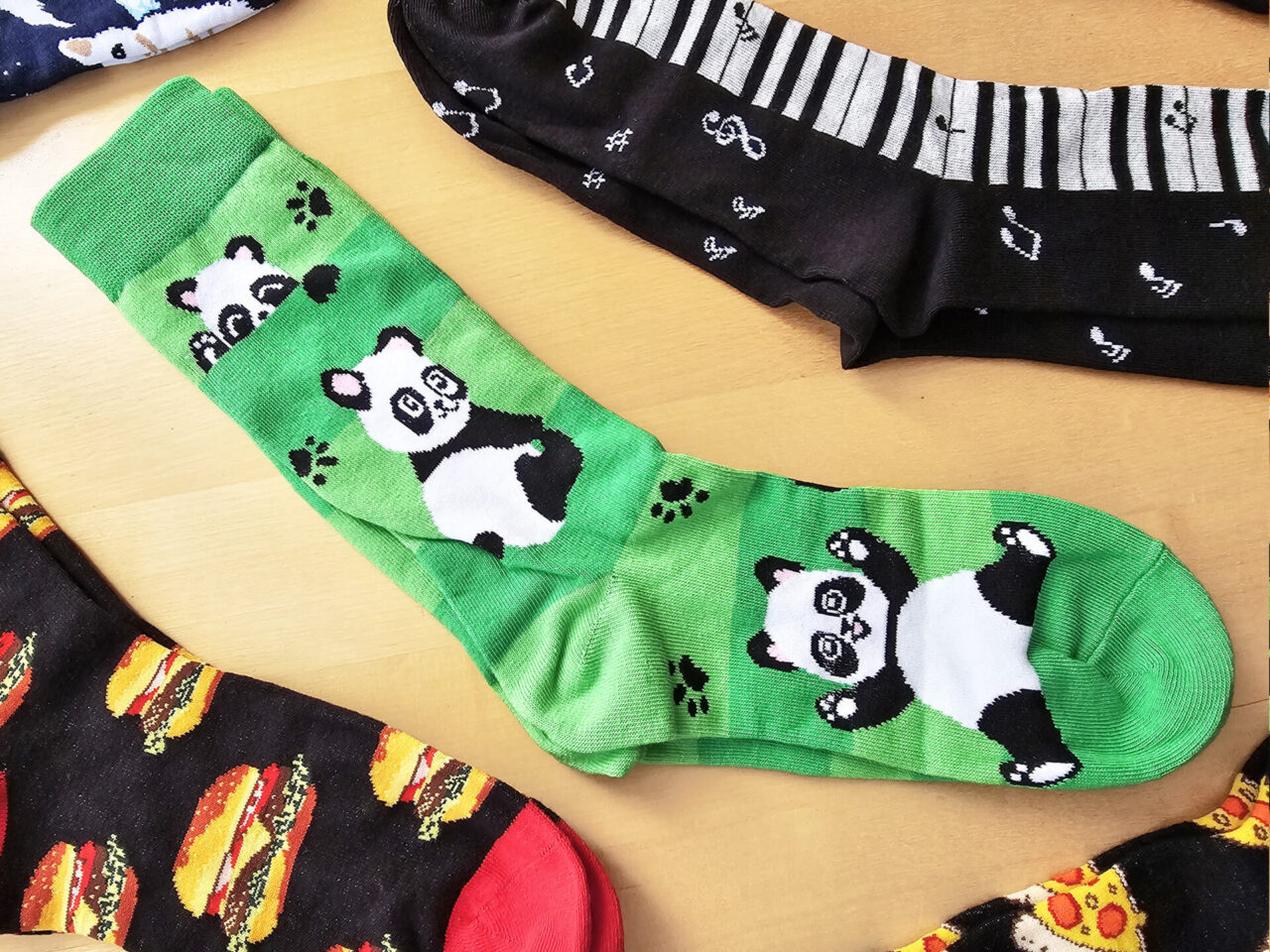 Lustige Motivsocken Pandabären