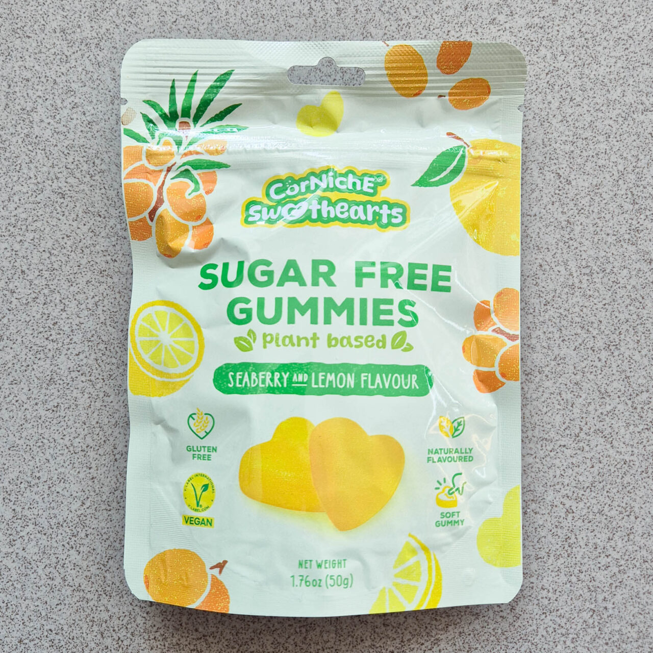 Maomao Mystery Box Snacks und Drinks Corniche Sweethearts zuckerfreie Gummibonbons Sanddorn und Ananas