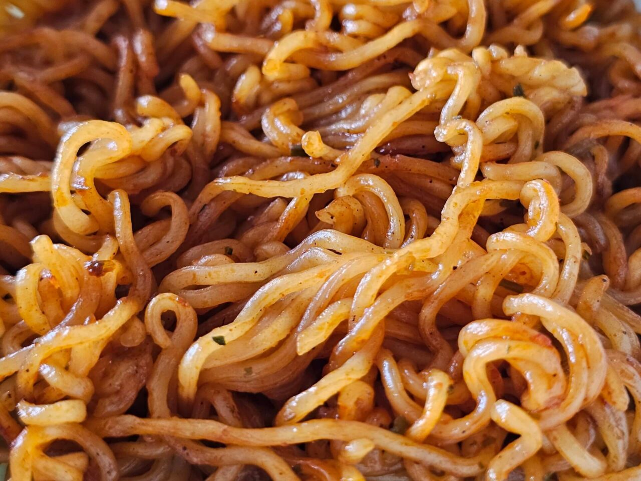 Nissin Soba Hot and Spicy Nahaufnahme