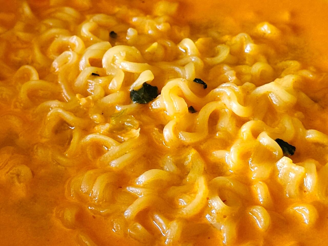 Ottogi Spicy Cheese Ramen Nahaufnahme