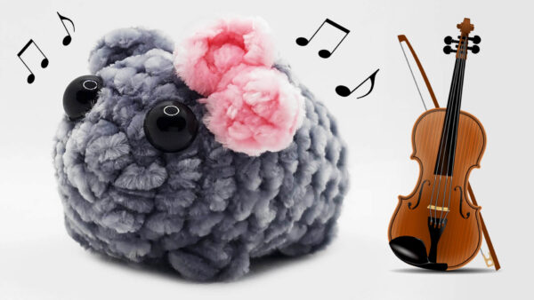 Sad Hamster Violin Song Keychain